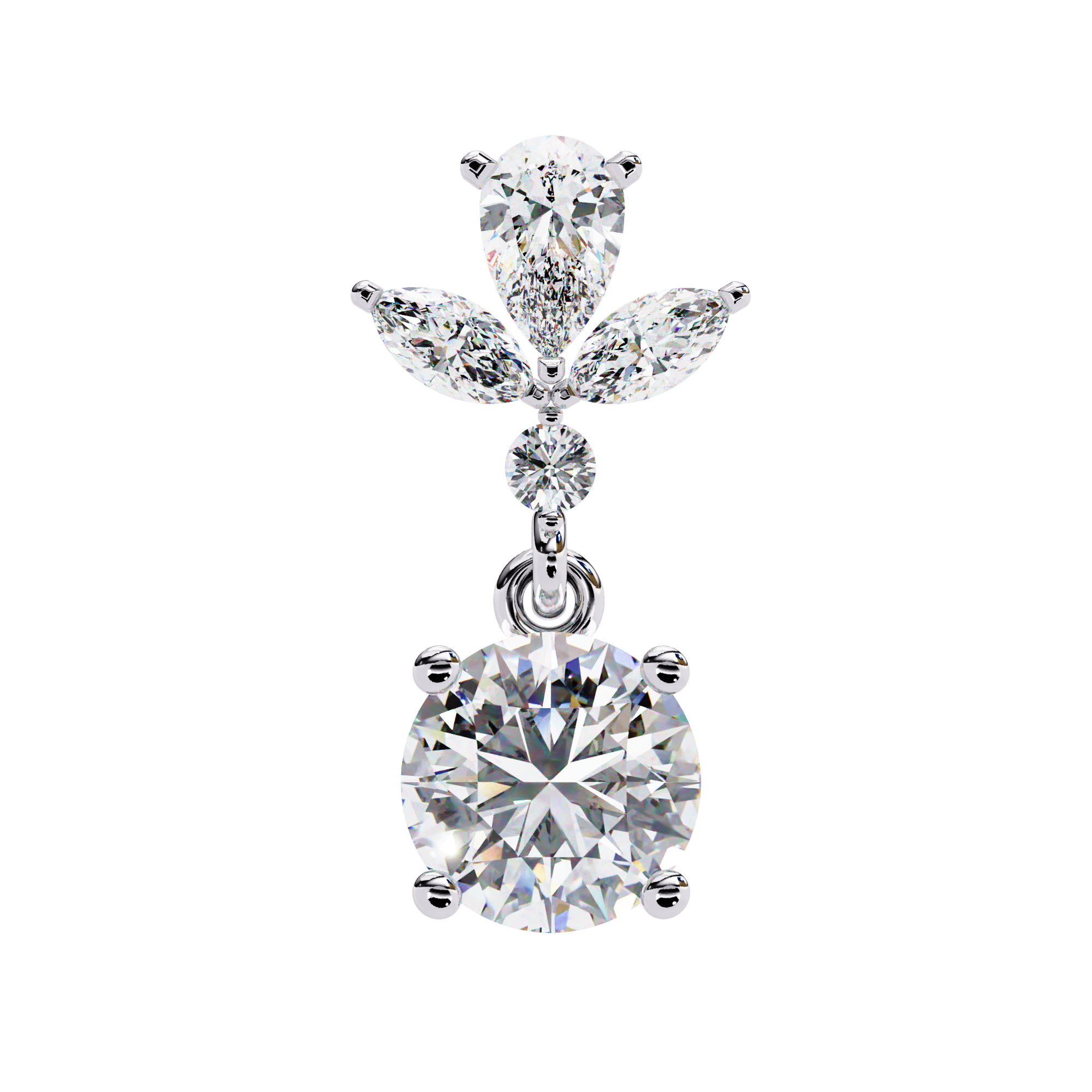 1.16ct Elegant Diamond Dangler Earrings – Solitairekart